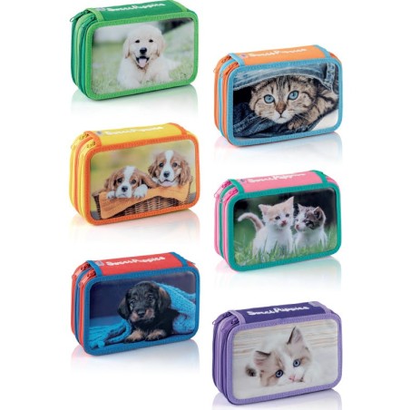 Favorit Astuccio 3 zip Sweet Puppies assortito 12+18+acc 400184013
