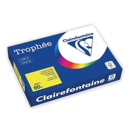 Clairefontaine Trophée 1877 Carta Colorata A4 80g/m² Giallo Sole 500 Fogli