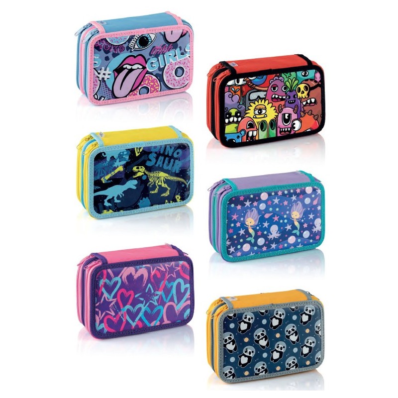 Favorit Astuccio 3 zip Fantasy assortito 12+18+acc 400184015