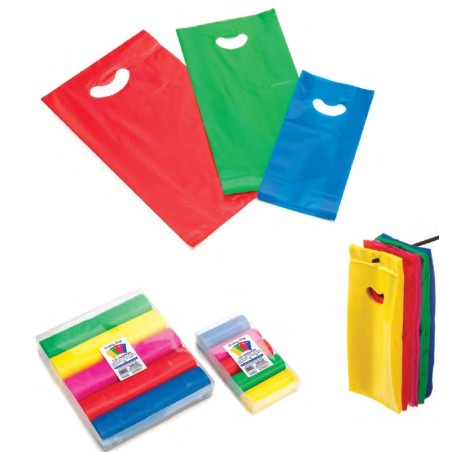 SHOPPERS POLIETILENE A FAGIOLO 25+5X46 -125pz 5COL ASS. 501269