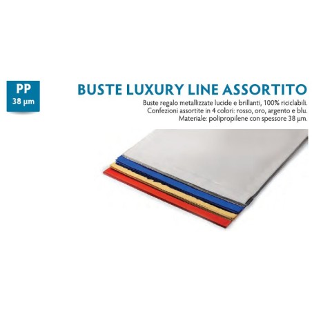 SACCHETTO REGALO METAL 35X50 4 COL.ASS. -100pz. 501194