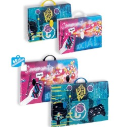 FAVORIT Valigetta in Polionda soggetti Social 1 Chiusura 27x37,5 dorso 8 400174616