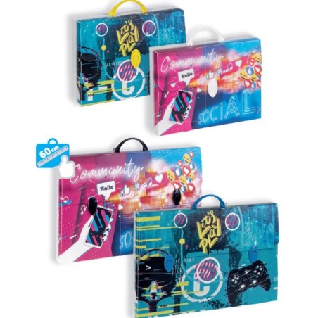 FAVORIT Valigetta in Polionda soggetti Social 1 Chiusura 27x37,5 dorso 8 400174616