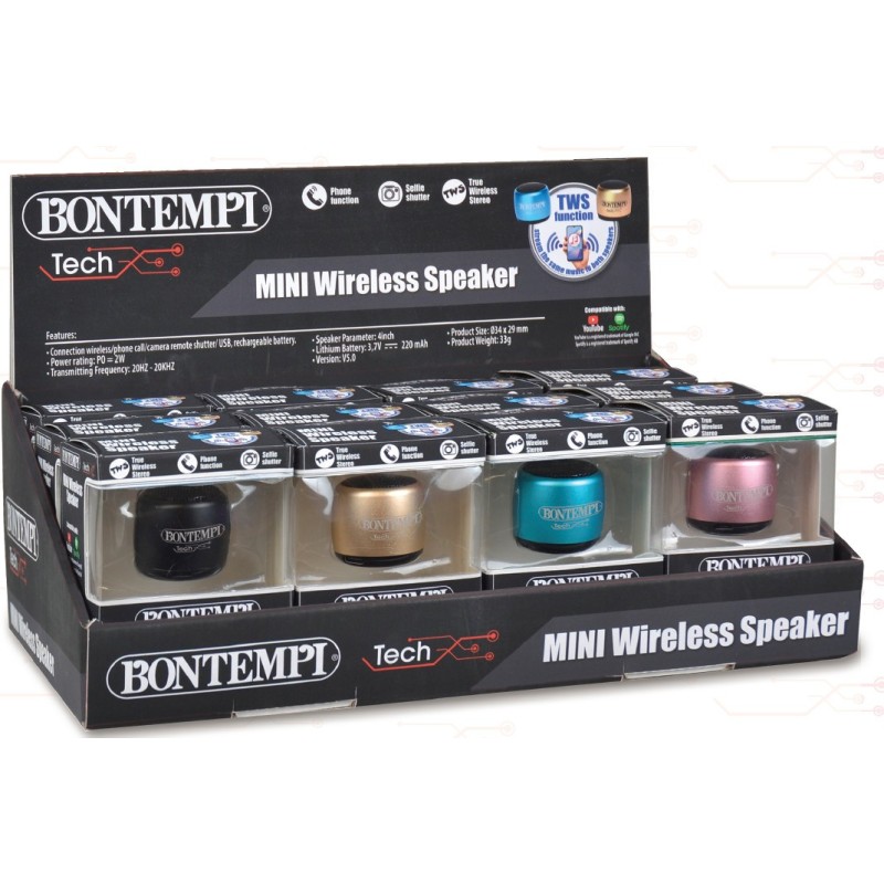 ALTOPARLANTI MINI WIRELESS BONTEMPI 10W -12pz 49-0110