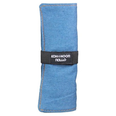 KOH-I-NOOR Astuccio Arrotolabile 24 Scomparti con Tombolino  3 Colori Jeans DJTJ24