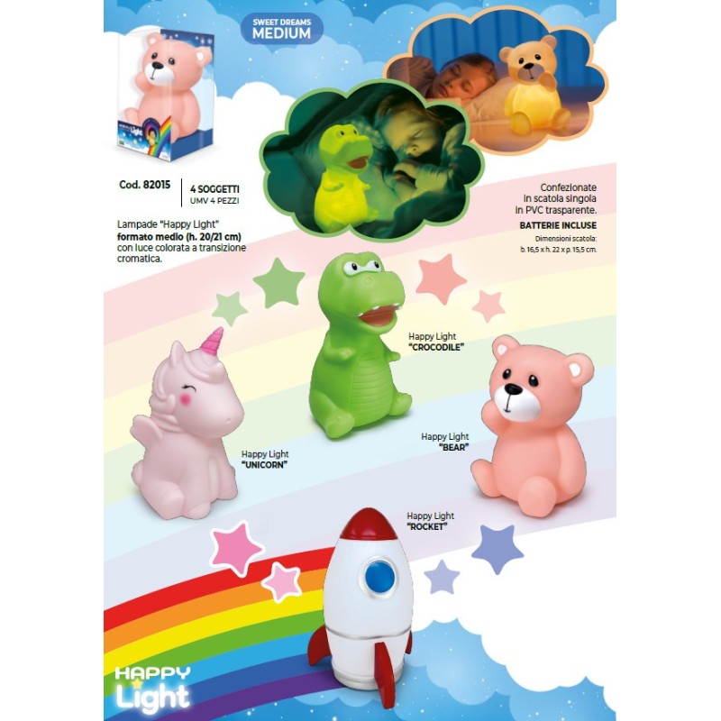 Lebez LAMPADA HAPPY LIGHT ASSORTITI H.20cm. 82015