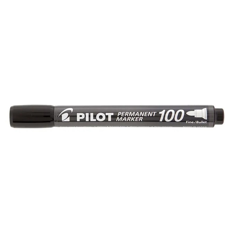 Pilot Permanent Marker 100 nero punta tonda 1 mm confezione 12 pz 002705