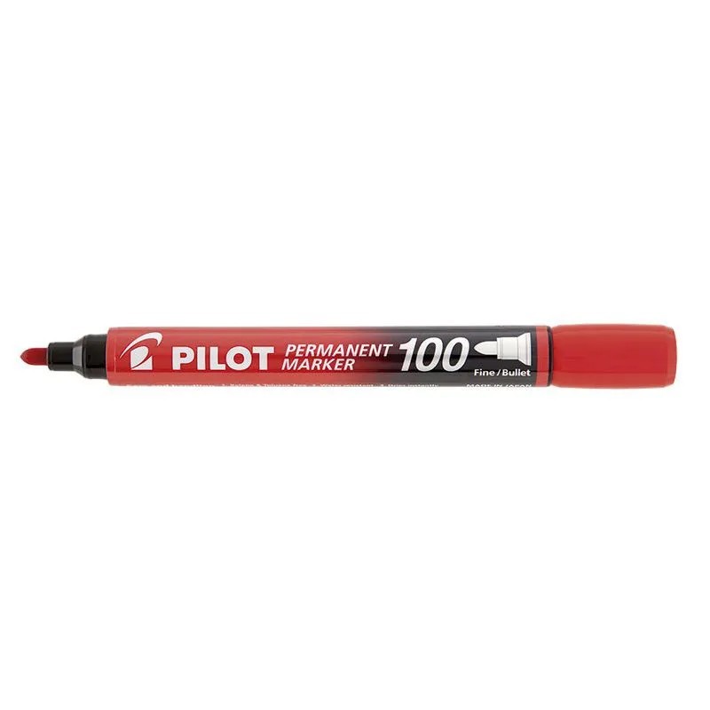 MARKER PILOT 100 -12pz PUNTA TONDA ROSSO 002707