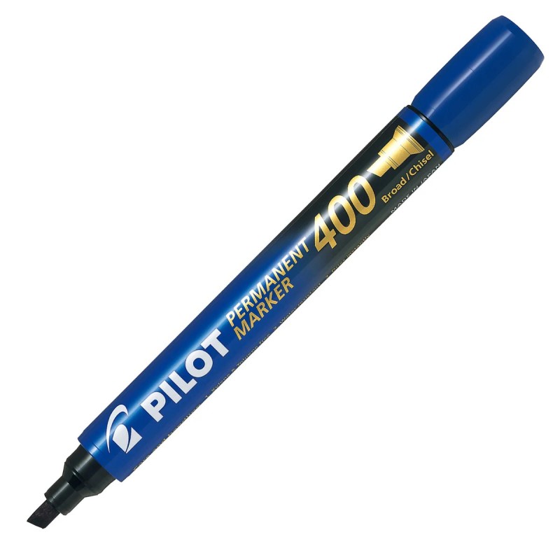 Pilot Permanent Marker 400 blu punta scalpello 4 mm confezione 12 pz 002711