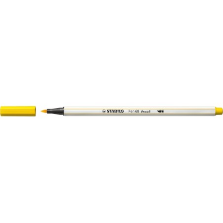 10 pezzi Stabilo pen 68 Brush pennarello giallo 568/44