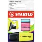 Stabilo BOSS MINI Evidenziatori Set 3 pezzi Colori Giallo Rosa Blu Punta Scalpello 2–5 mm Inchiostro Fluorescente