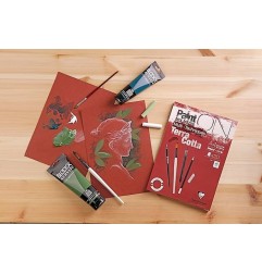 Clairefontaine Paint'ON Terracotta A5 250g/m² 20 fogli carta multi-tecnica ruvida colore terracotta 976152C