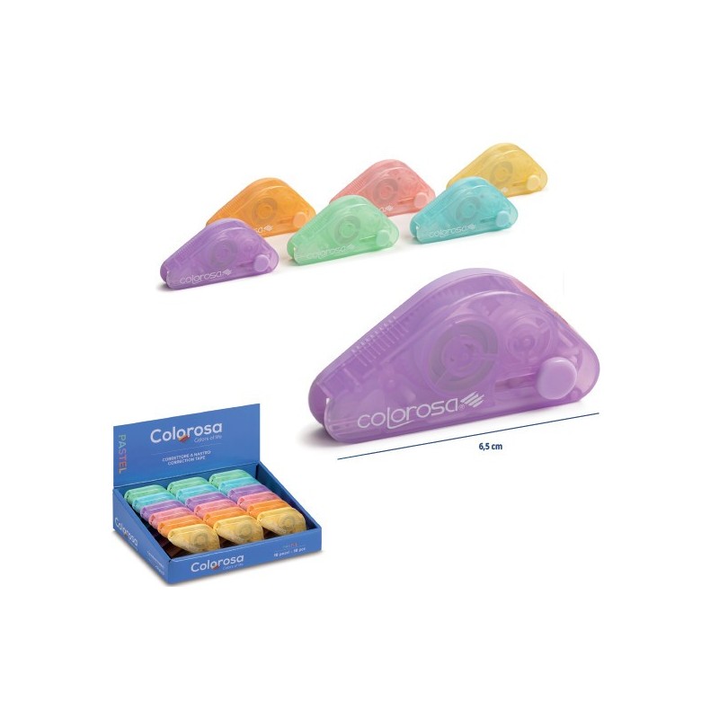 EXPO CORRETTORI A NASTRO COLOROSA PASTEL 18PZ -360115