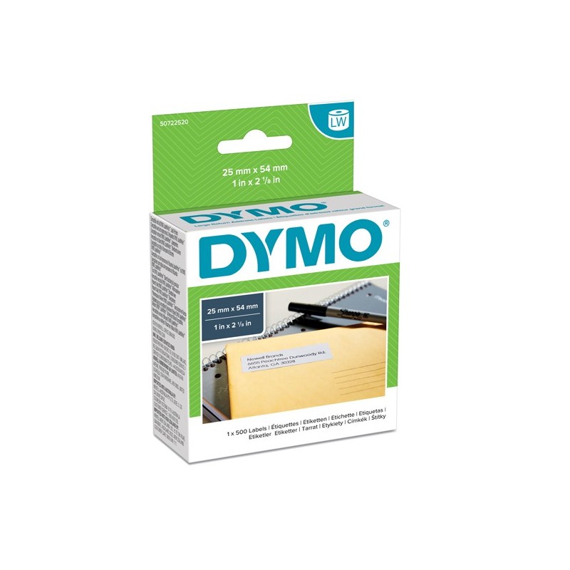 Etichette Dymo LabelWriter carta permanente 54x25mm bianco S0722520