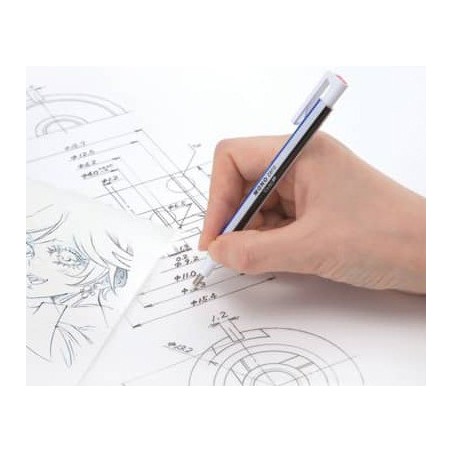 PORTAGOMMA DI PRECISIONE MONO ZERO TOMBOW. MECCANISMO A PULSANTE E GUIDA IN METALLO. PUNTA ROTONDA DIAMETRO 2,3 mm.