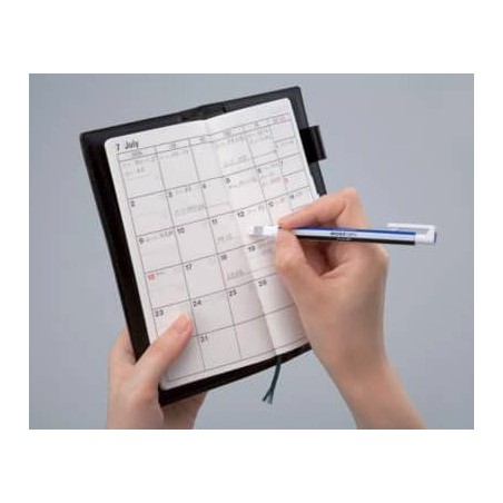 PORTAGOMMA DI PRECISIONE MONO ZERO TOMBOW. MECCANISMO A PULSANTE E GUIDA IN METALLO. PUNTA RETTANGOLARE 2,5 X 5 mm.