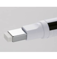 PORTAGOMMA DI PRECISIONE MONO ZERO TOMBOW. MECCANISMO A PULSANTE E GUIDA IN METALLO. PUNTA RETTANGOLARE 2,5 X 5 mm.