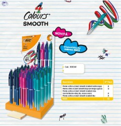 BIRO BIC 4 COLOURS SMOOTH INK SOFT EXPO 36pz  300341