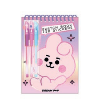 Seven Sketchbook con Stickers Coniglio blocco da disegno con adesivi tema bunny K31119C-32762