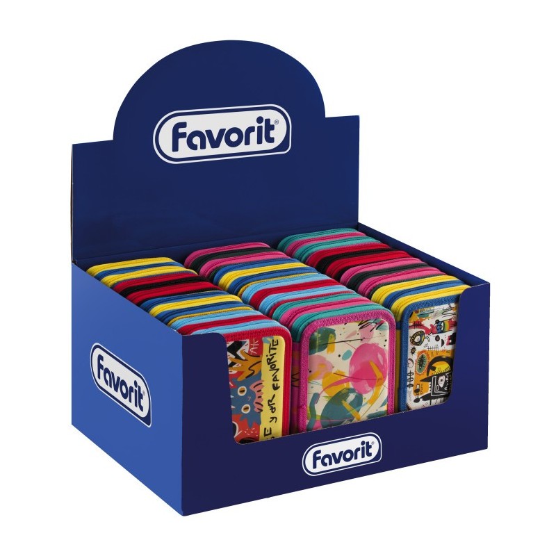 Favorit Astuccio 3 zip Art assortito 12+18+acc 400191836.  Si tratta di un prodotto che viene venduto assortito, ciò vuol dire 