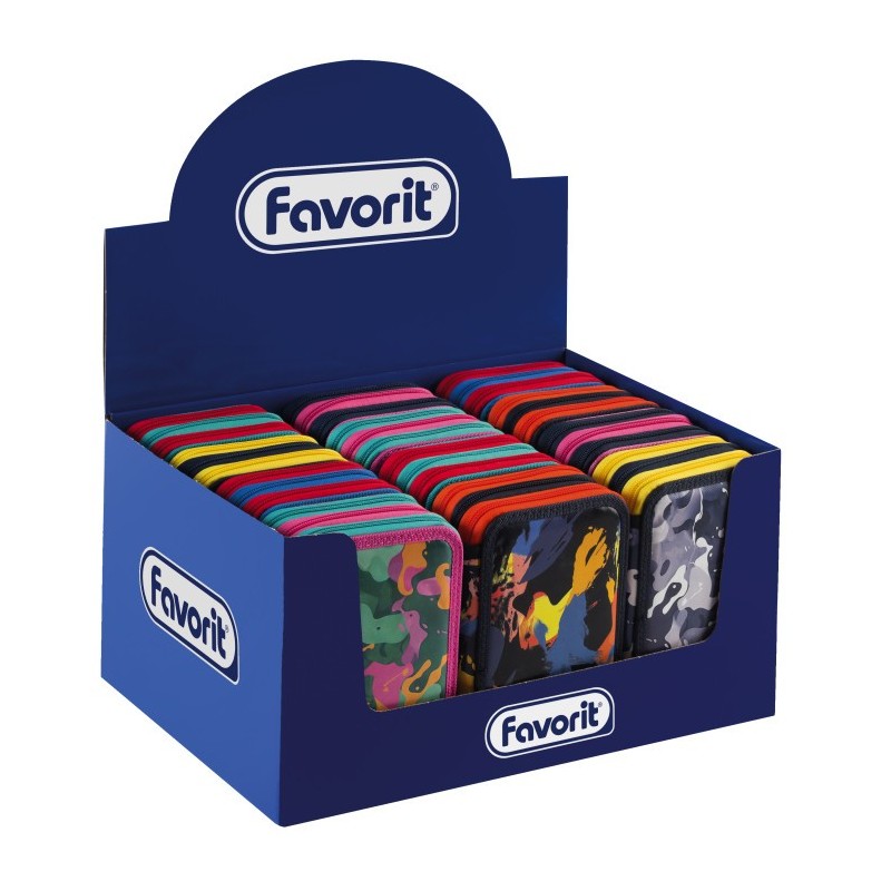 Favorit Astuccio 3 zip Mimetic assortito 12+18+acc 400191837.  Si tratta di un prodotto che viene venduto assortito, ciò vuol d