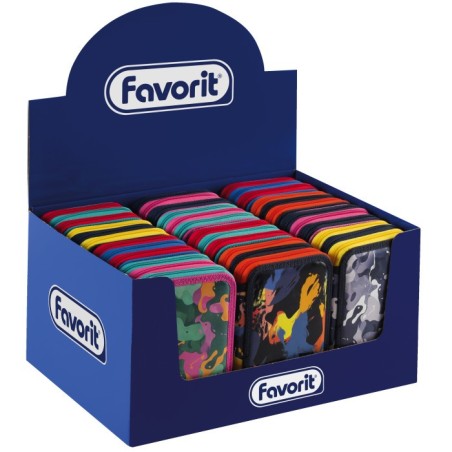 Favorit Astuccio 3 zip Mimetic assortito 12+18+acc 400191837.  Si tratta di un prodotto che viene venduto assortito, ciò vuol d