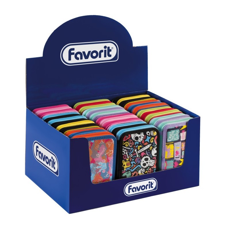 Favorit Astuccio 3 zip Fantasy assortito 12+18+acc 400195575.  Si tratta di un prodotto che viene venduto assortito, ciò vuol d