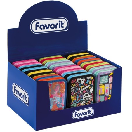 Favorit Astuccio 3 zip Fantasy assortito 12+18+acc 400195575.  Si tratta di un prodotto che viene venduto assortito, ciò vuol d