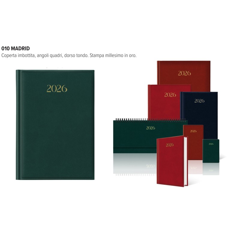 AGENDA 2026 14,5X20,5 GIORNALIERA S/D - MADRID ROSSO CARDINALE 064001003C