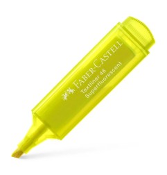 Evidenziatore Faber-Castell Textliner 46 -10pz, Giallo Superfluorescente, Punta Scalpello 1-5 mm 154607