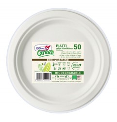 Dopla Green Piatti da Frutta in Carta Biodegradabili 50pz
