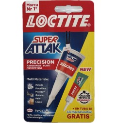 SUPER ATTAK Precision Colla Istantanea Universale 5gr +2 gel riposizionabile 2048079/2415673