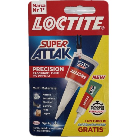 SUPER ATTAK Precision Colla Istantanea Universale 5gr +2 gel riposizionabile 2048079/2415673
