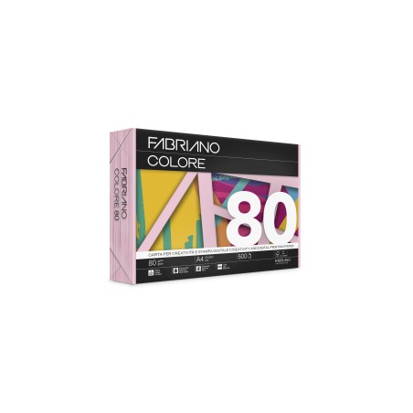 FABRIANO COLORE A4 80G -500fg -T- ROSA 75321297