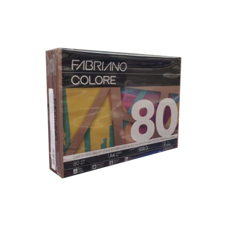 FABRIANO COLORE A4 80G -500fg -F- MARRONE 76421297