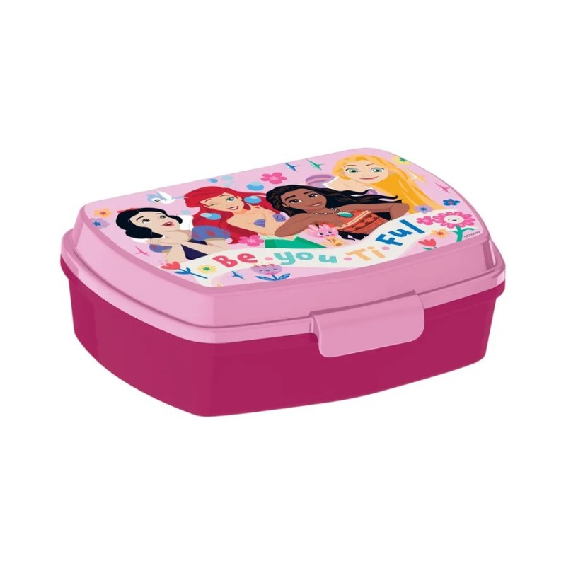 Portamerenda Principesse Disney 18x13x6cm Plastica BPA Free Lavabile Microonde ST82074