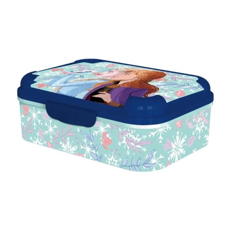 Portamerenda Frozen Snowy Tale 17x13.5x6.2cm Plastica BPA Free Chiusura Sicura ST81043