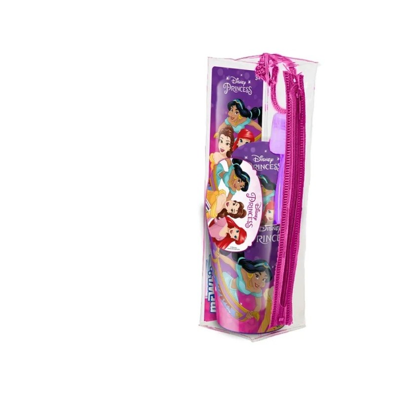 Set Igiene Orale Princess 3 Pezzi Dentifricio 75ml Spazzolino Morbido Bicchiere RBPO010