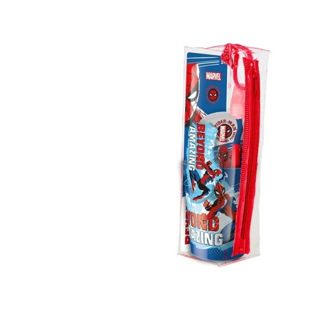 Set Igiene Orale Spider-Man 3 Pezzi Dentifricio 75ml Spazzolino Morbido Bicchiere Pochette RBPO197