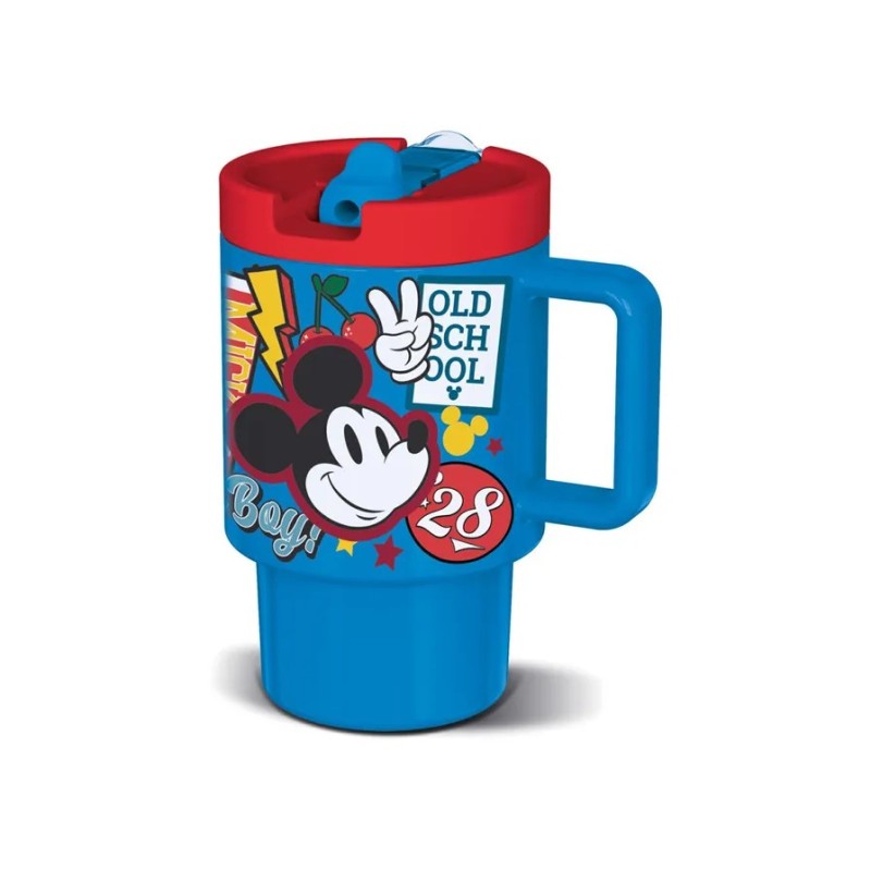 Tazza Mickey Mouse 530ml Polipropilene BPA Free con Manico e Beccuccio ST81156
