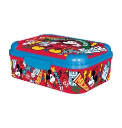 Portamerenda Deluxe Mickey All Colored 17x13.5x6.2cm Plastica BPA Free Chiusura Sicura ST81143