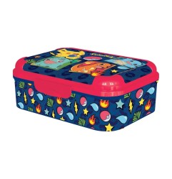 Portamerenda Deluxe Pokémon All Colored 17x13.5x6.2cm Plastica BPA Free Chiusura Sicura ST80843