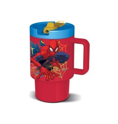 Tazza Spiderman 530ml Polipropilene BPA Free con Manico e Beccuccio ST83556