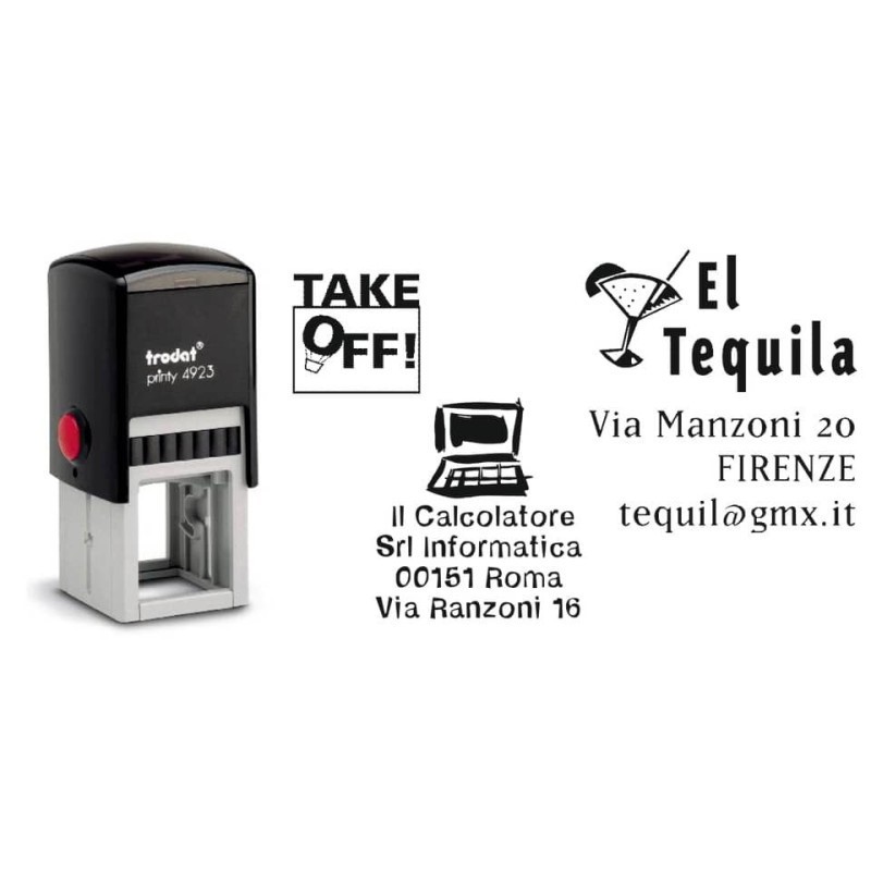 TRODAT Timbro PRINTY 4923 Autoinchiostrante 30x30 mm