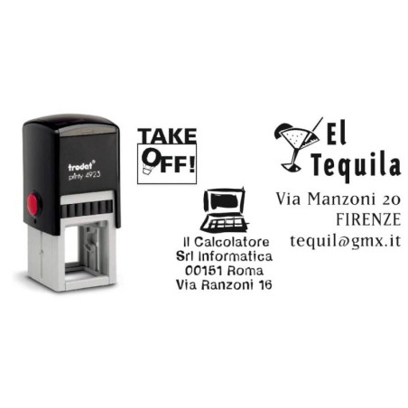 TRODAT Timbro PRINTY 4923 Autoinchiostrante 30x30 mm