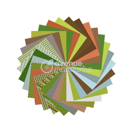 Avenue Mandarine Carta Origami 20 x 20 cm 70g 60 fogli fantasia Dino OR512C