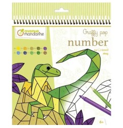 Avenue Mandarine Graffy Colora con i numeri Dinosauri 24 fogli 160g GY155C