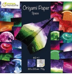 Avenue Mandarine Carta Origami tema Spazio 60 fogli 20x20 cm 70g OR519C