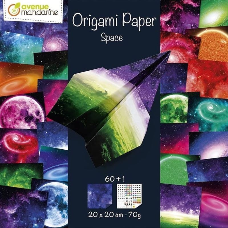 Avenue Mandarine Carta Origami tema Spazio 60 fogli 20x20 cm 70g OR519C