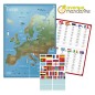 Avenue Mandarine Set Educativo Bandiere Europee Mappa Cartone 30x42 cm KC138C